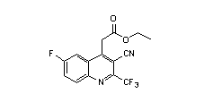 ethyl 2-(3-cyano-6-fluoro-2-(trifluoromethyl)quinolin-4-yl)acetate